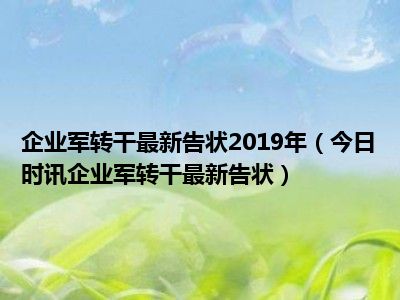 企业军转干最新告状挑战及应对策略解析